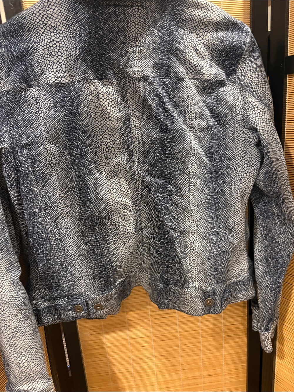 Guess Blue Textured Denim-Style Jacket - Picture 6 of 8